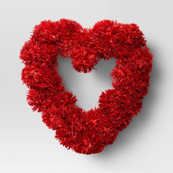 Red Raffia Heart Wreath - Threshold™ | Target