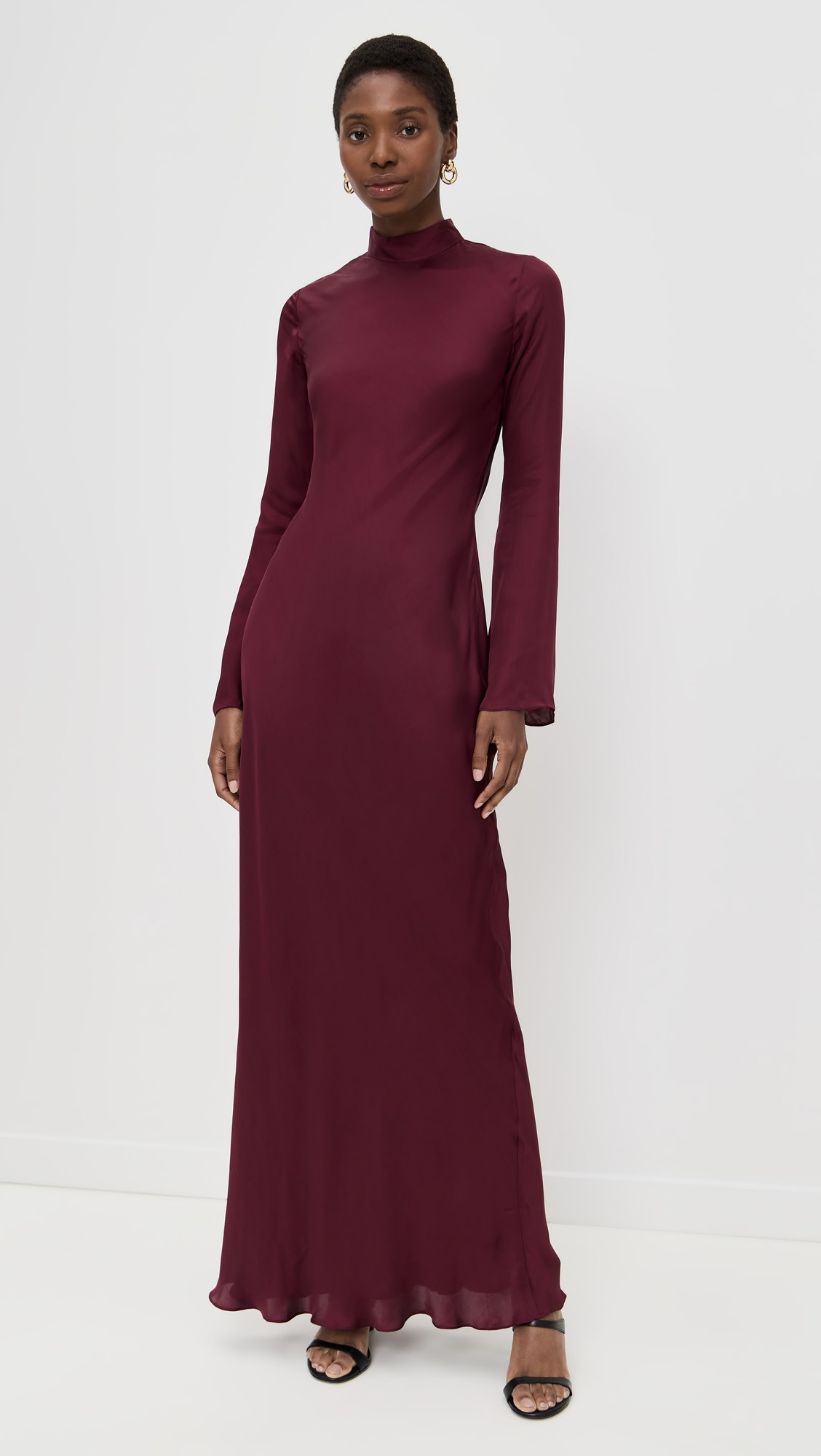 Bias Cut Mock Neck Maxi Dress | Shopbop