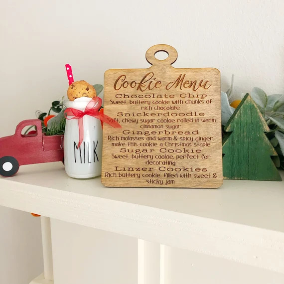 Cookie menu board, tiered tray decor | Etsy (US)
