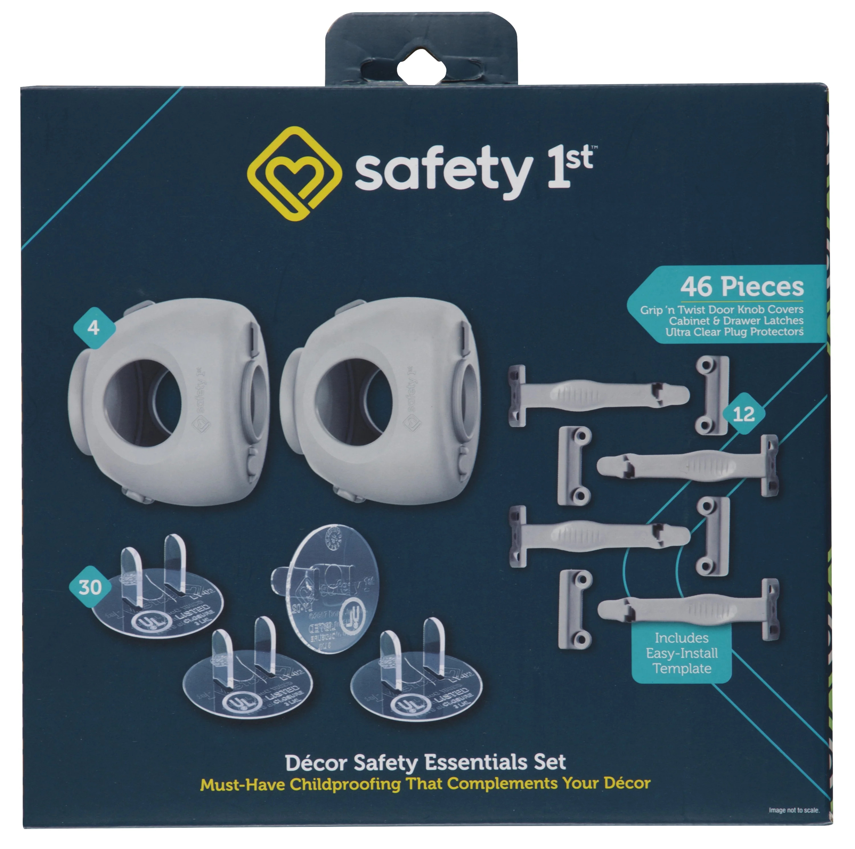 Safety 1st Décor Safety Essentials Set (46pc), Grey, Toddler | Walmart (US)