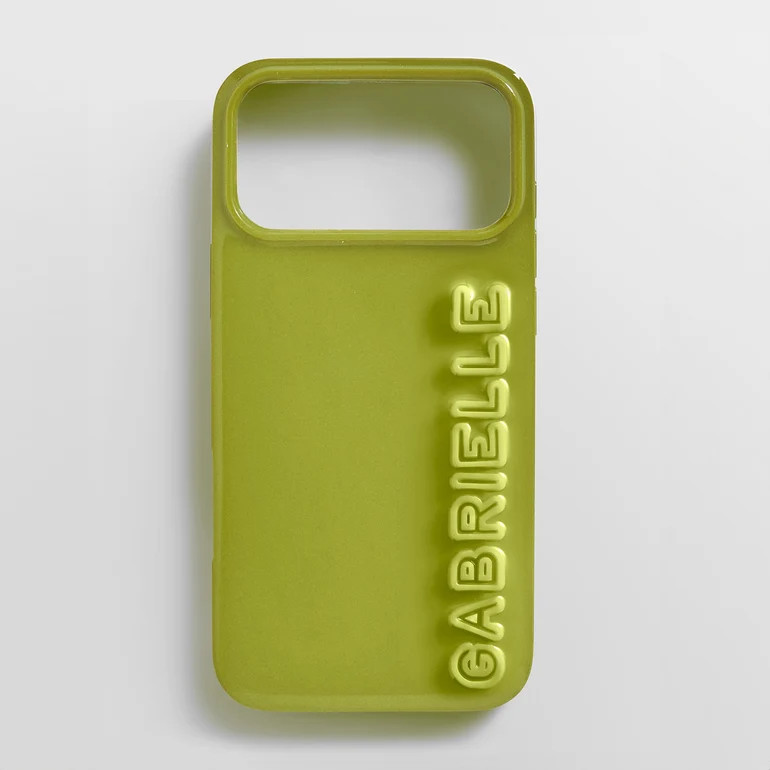 Fine Line Custom iPhone Case - Olive Green/Olive Green | BaubleBar