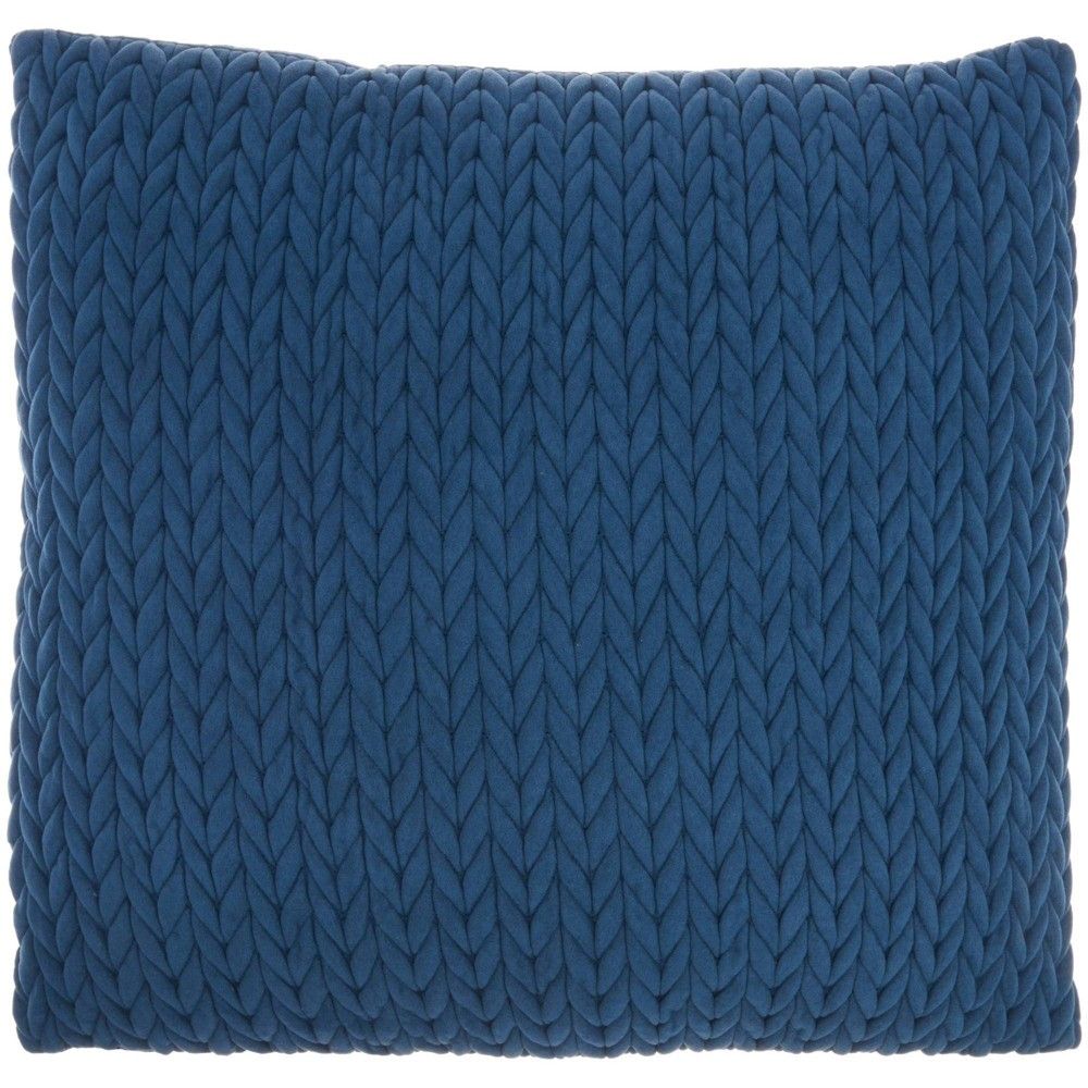 22""x22"" Oversized Life Styles Quilted Chevron Square Throw Pillow Blue - Mina Victory | Target