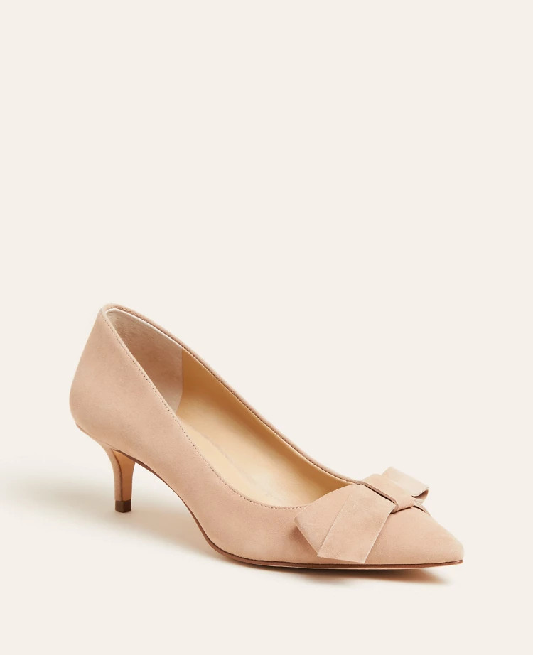 Reese Suede Bow Pumps | Ann Taylor | Ann Taylor (US)