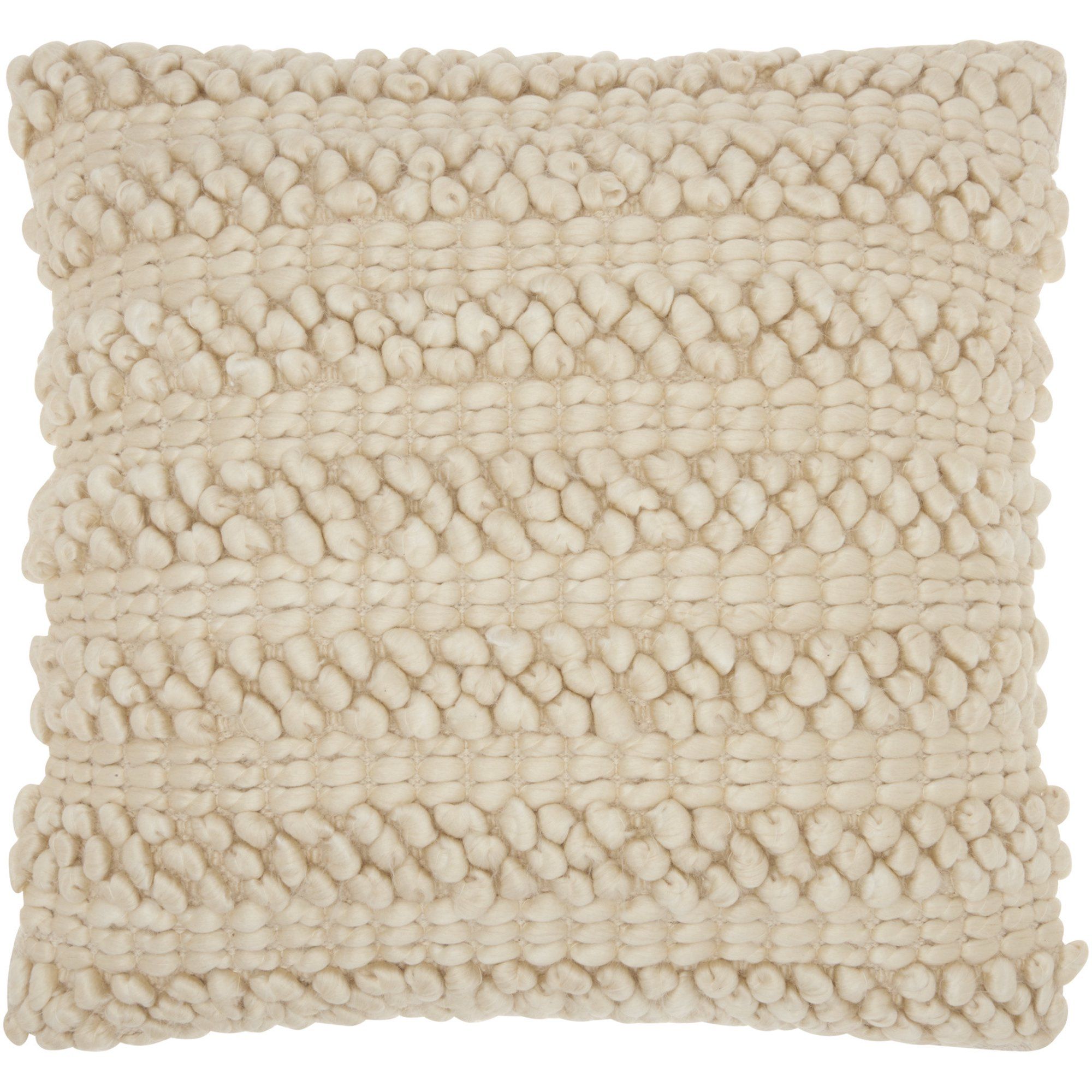 Nourison Life Styles Solid Beige Decorative Throw Pillow , 20" x 20" | Walmart (US)