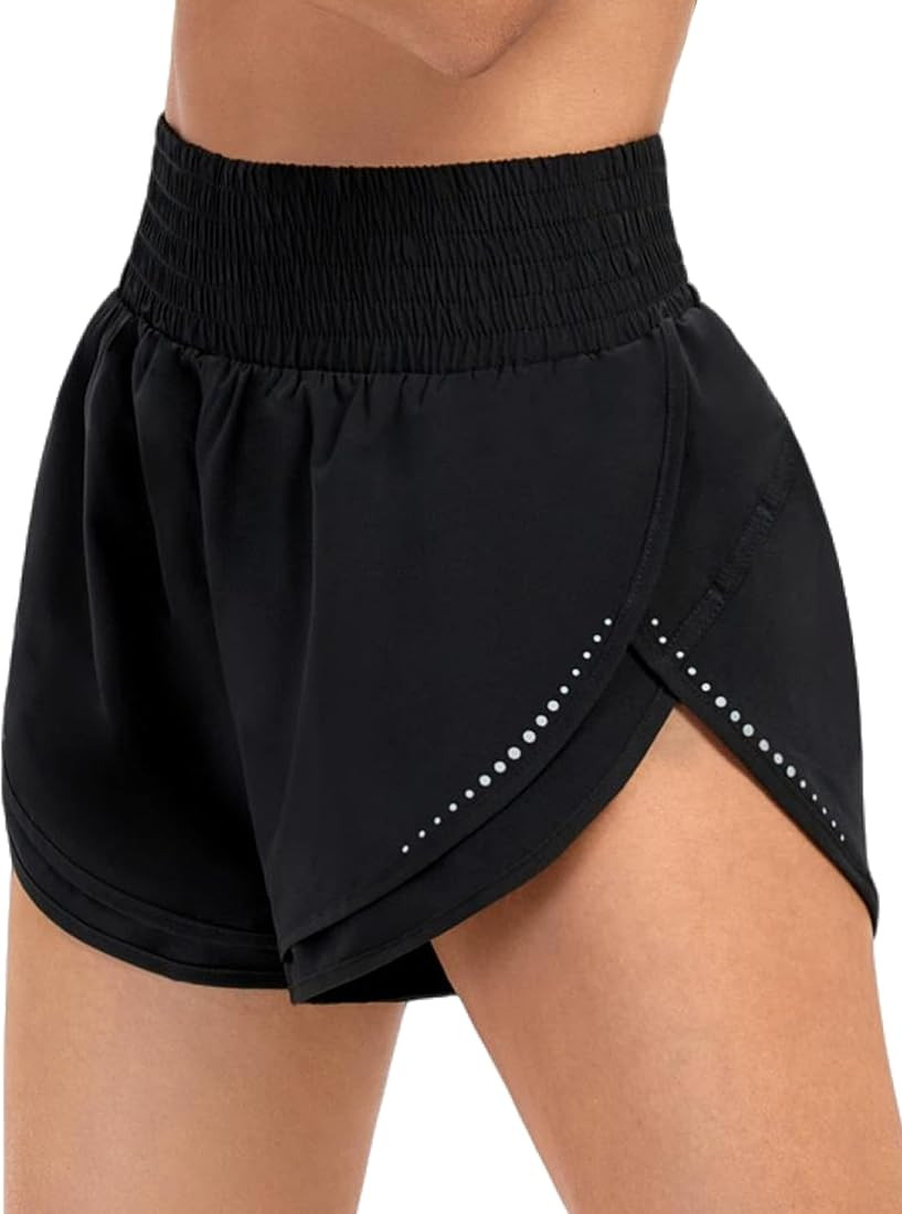 BMJL Womens High Waisted Shorts Athletic Running Short Elastic Quick Dry Gym Workout Shorts | Amazon (US)