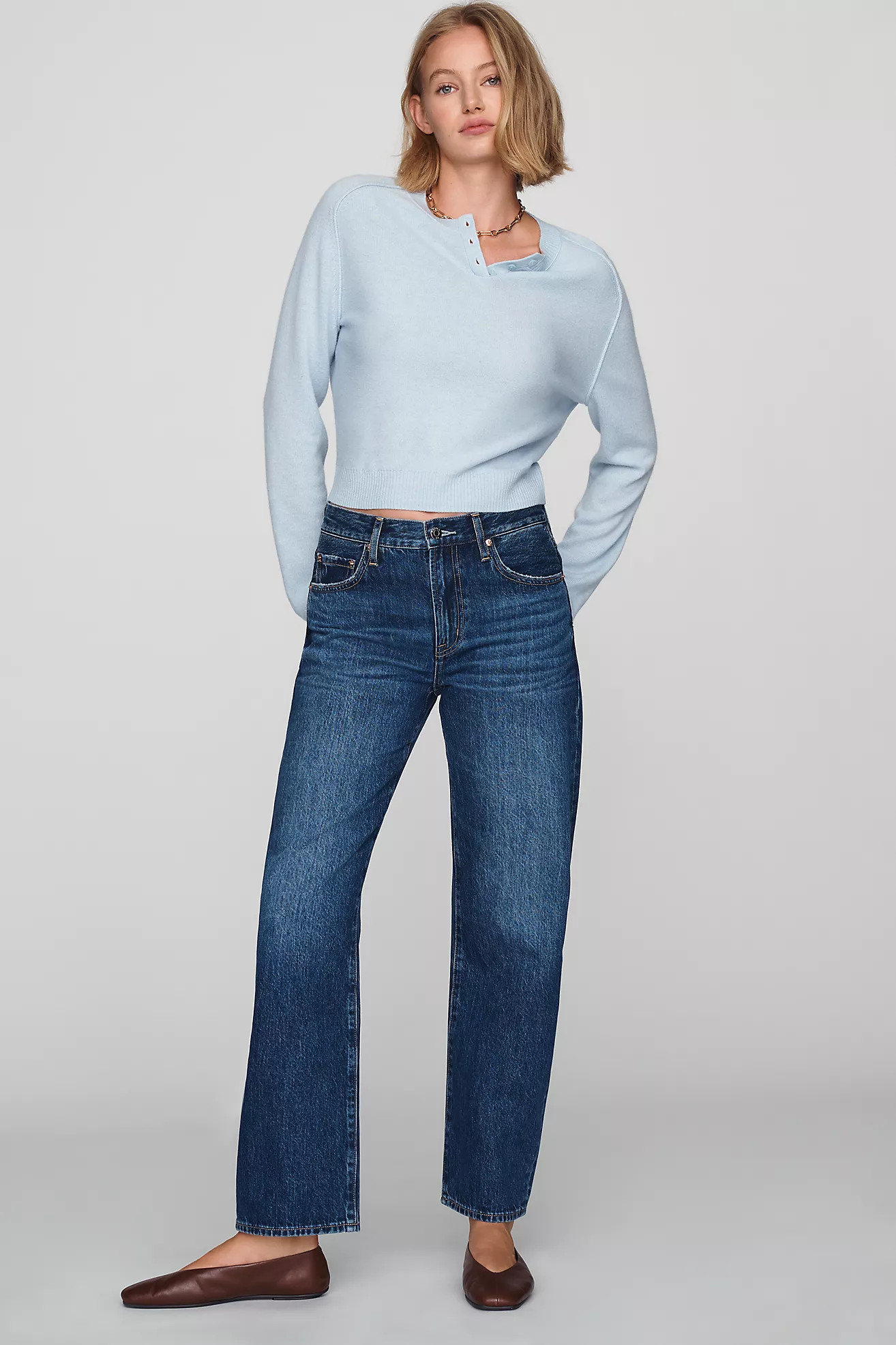 Lexi Mid-Rise Tapered Jeans | Anthropologie (US)