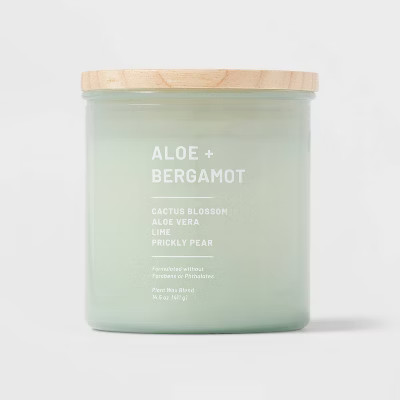 Glass Jar Aloe and Bergamot Candle Green - Project 62™ | Target
