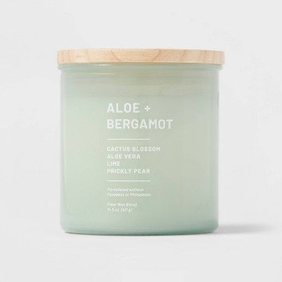 Glass Jar Aloe and Bergamot Candle Green - Project 62™ | Target