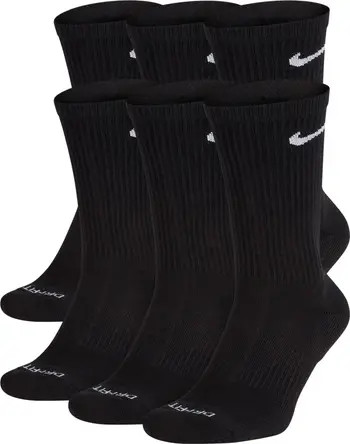 Dry 6-Pack Everyday Plus Cushion Crew Training Socks | Nordstrom