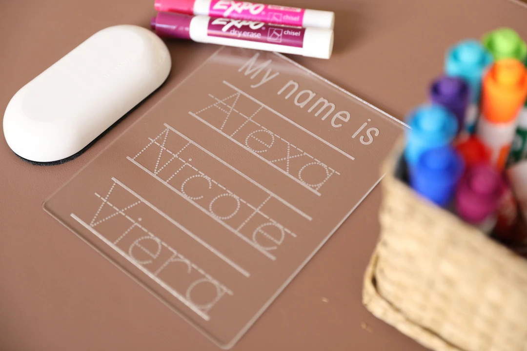 Name Tracing | Name Tracing Practice | Acrylic Tracing Boards | Etsy (US)