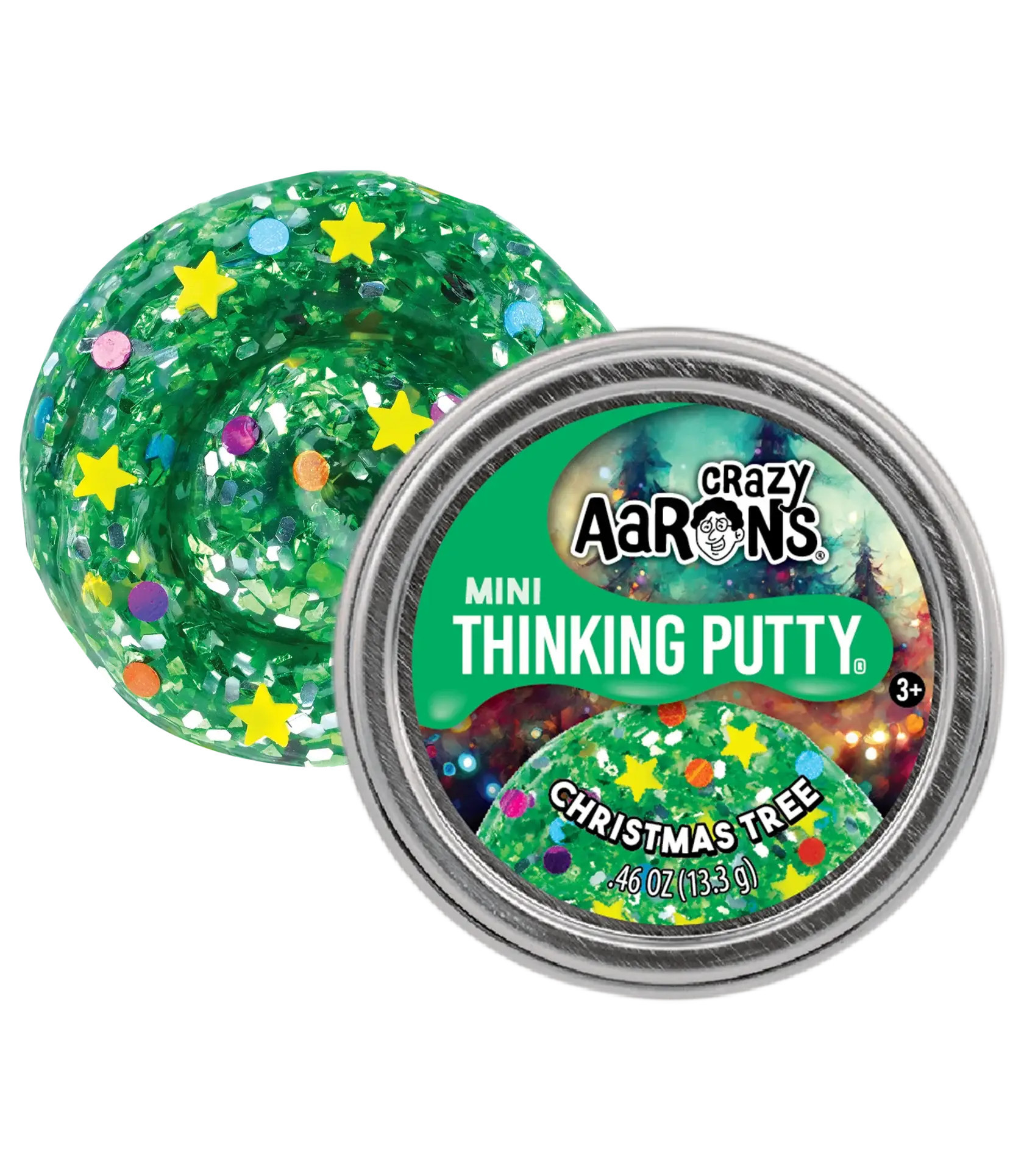 Crazy Aaron's - Mini Christmas Tree - 2" Thinking Putty Tin | Jones & Daughters