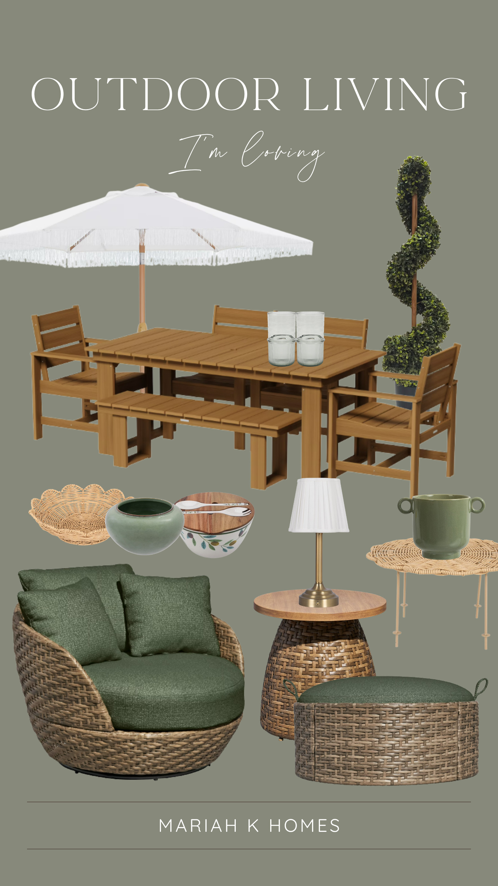 Elevate your outdoor space with these Walmart finds! From comfortable lounging to outdoor dining, these stylish and affordable pieces make it so easy to create a beautiful patio you’ll want to enjoy all season long. #walmarthome #walmartpatio #walmartoutdoor #mariahkoehle #mariahkhomes #socialagentcircle #expluxury #exprealty 

 #LTKSeasonal #LTKHome #LTKSaleAlert