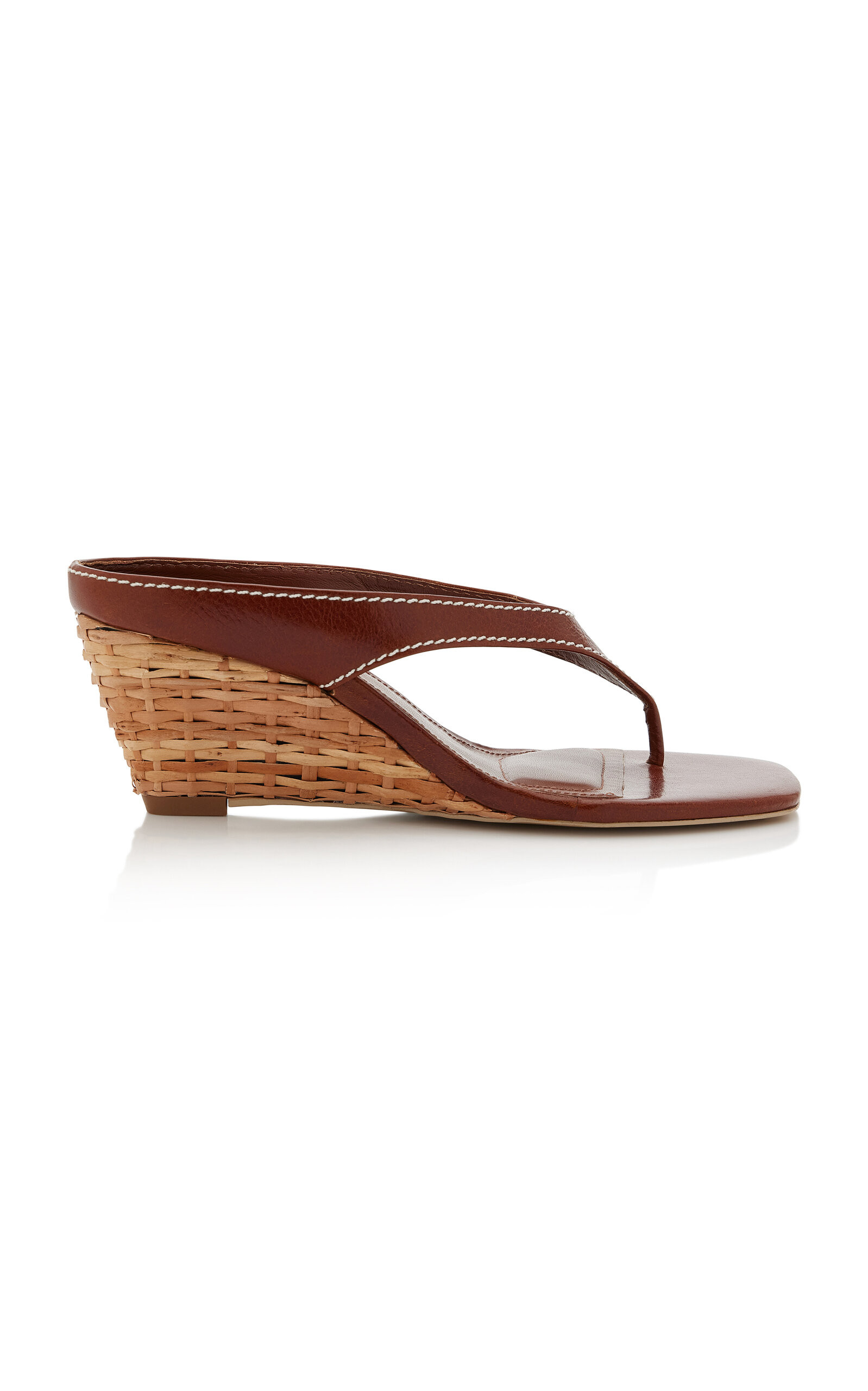 Hazel Leather Thong Wedge Sandals | Moda Operandi (Global)