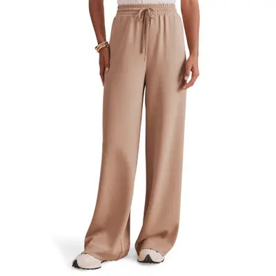 Splendid x Cellajaneblog Scuba Knit Wide Leg Sweats in Porcelain Beige at Nordstrom, Size Small | Nordstrom