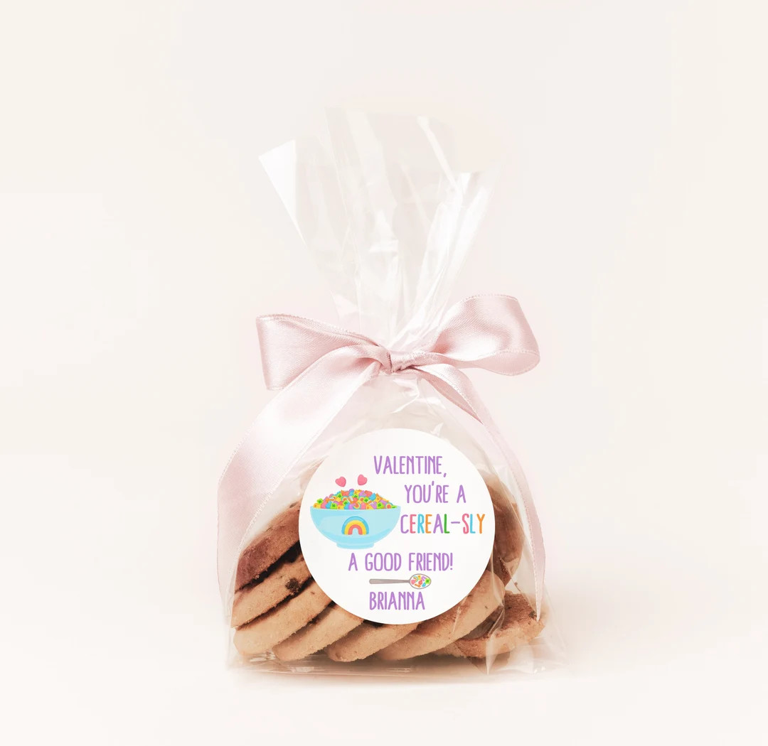 Cereal-sly Valentine Stickers  Cereal Valentine Labels  - Etsy | Etsy (US)