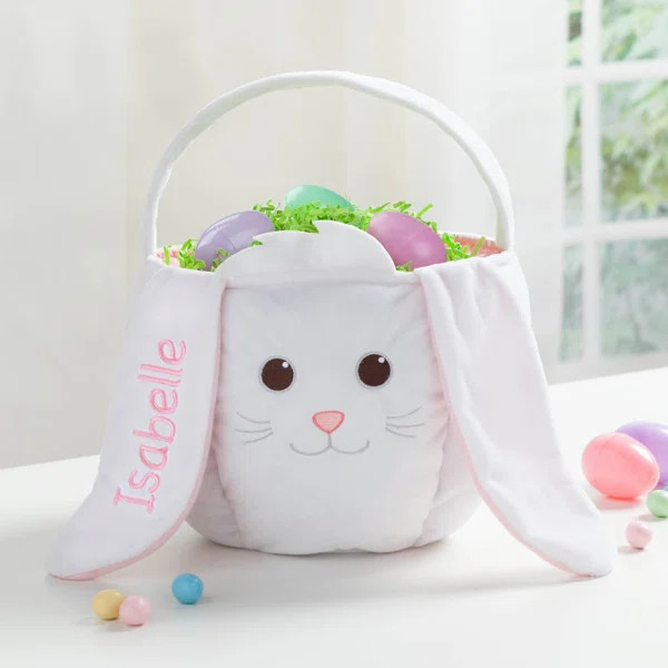 Personalized Bunny Easter Fabric Basket | Wayfair North America