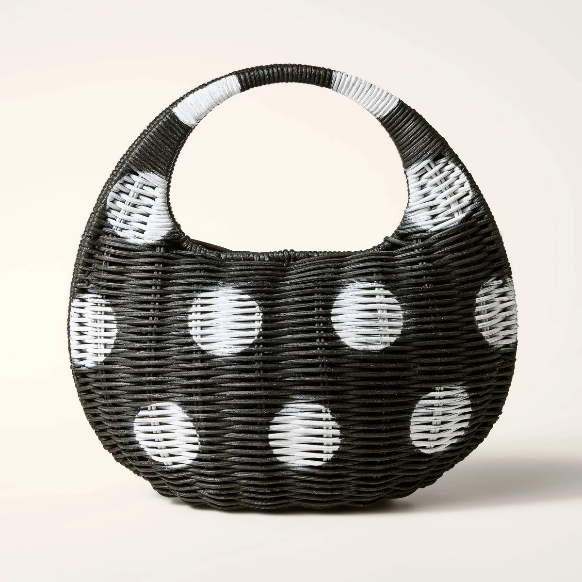 Polka Dot Wicker Crescent Bag - kate spade new york x Target Black/White | Target