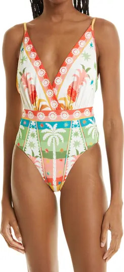 Rainbow Sunset One-Piece Swimsuit | Nordstrom