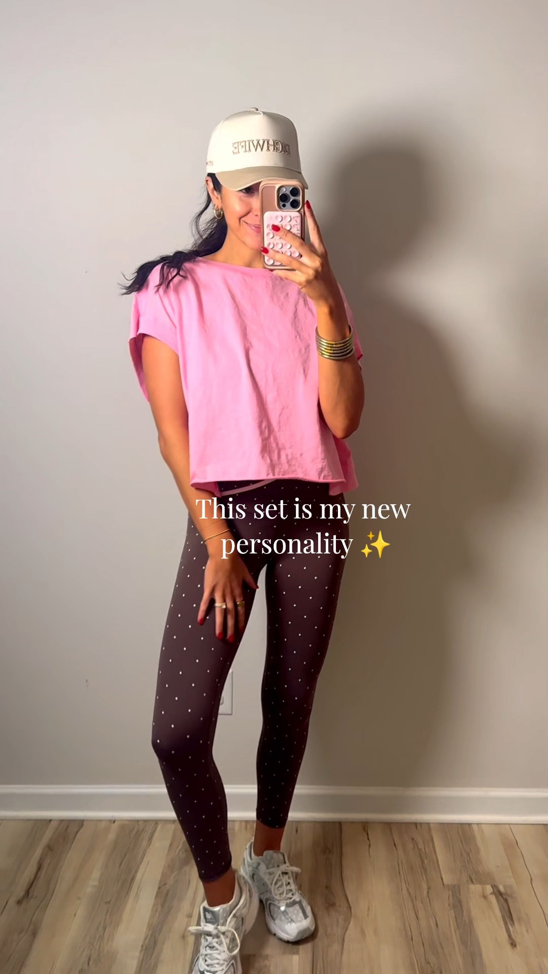 I’m 5’8.5 wearing a small in the bottoms and medium in bra, small in shirt🤎🩷

#LTKgrwm #LTKootd #LTKmomlife