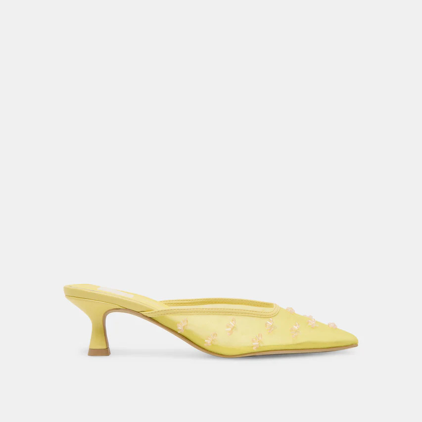 CLARA HEELS LEMON MESH | DolceVita.com