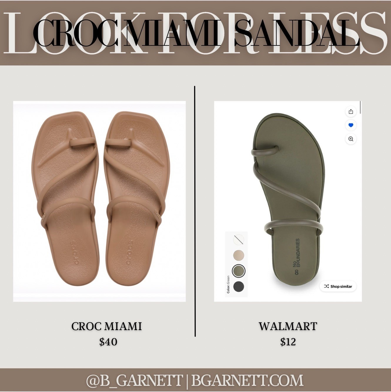 Multiple times sold out Croc Miami Sandals for $12 (I’ll take every color) 

Sandals | water proof shoes | crocs | Walmart finds | dupes | croc dupe | look for less 

#LTKShoeCrush #LTKStyleTip #LTKSaleAlert