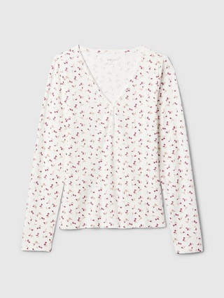 Pointelle Henley PJ Shirt | Gap (US)