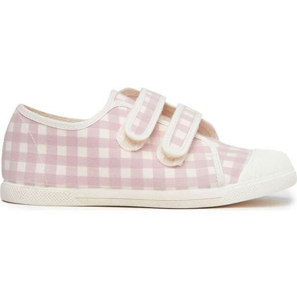 Gingham Double Sneaker, Rose | Maisonette