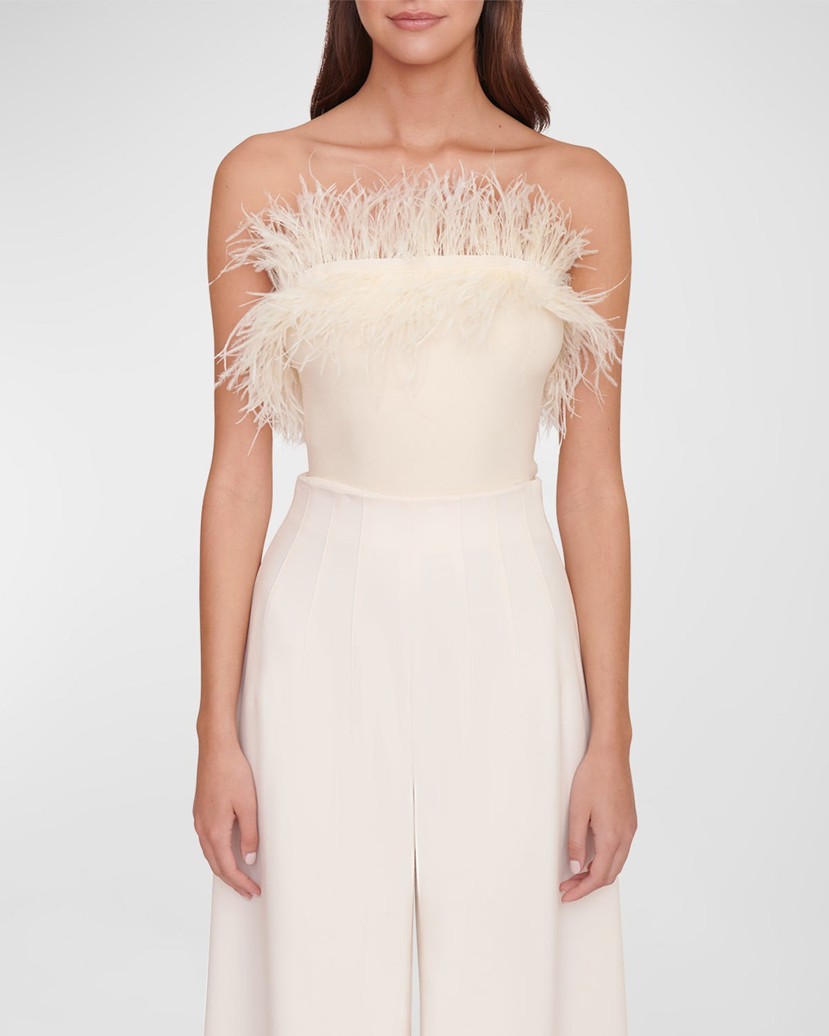Nellie Feathered Crop Top | Neiman Marcus