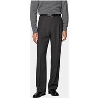 Suitsupply Dark Grey Wide Leg Straight Pants | Suitsupply (US)