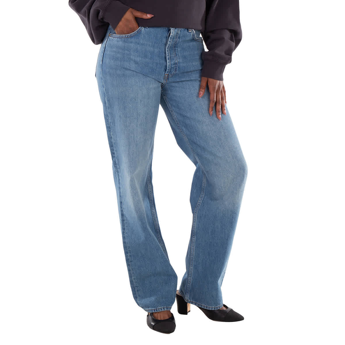 Anine Bing Gavin Long Denim Jeans | Shop Simon