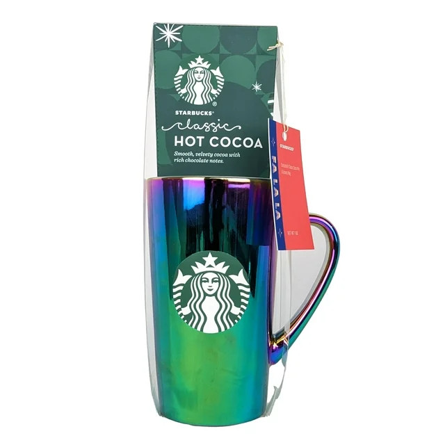 Starbucks Holographic Seasonal Latte Mug 1oz Stbks Classic Cocoa Powder Mix Gift Set-MSRF | Walmart (US)