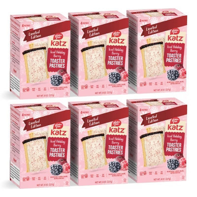 Katz Gluten Free Iced Holiday Berry Toaster Pastries | Target