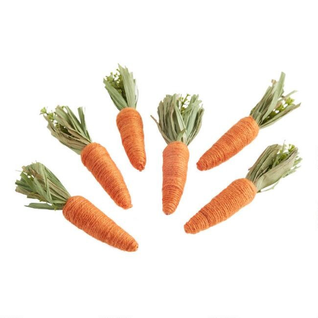 Pier Place Jute Carrots Decor 6 Pack | World Market
