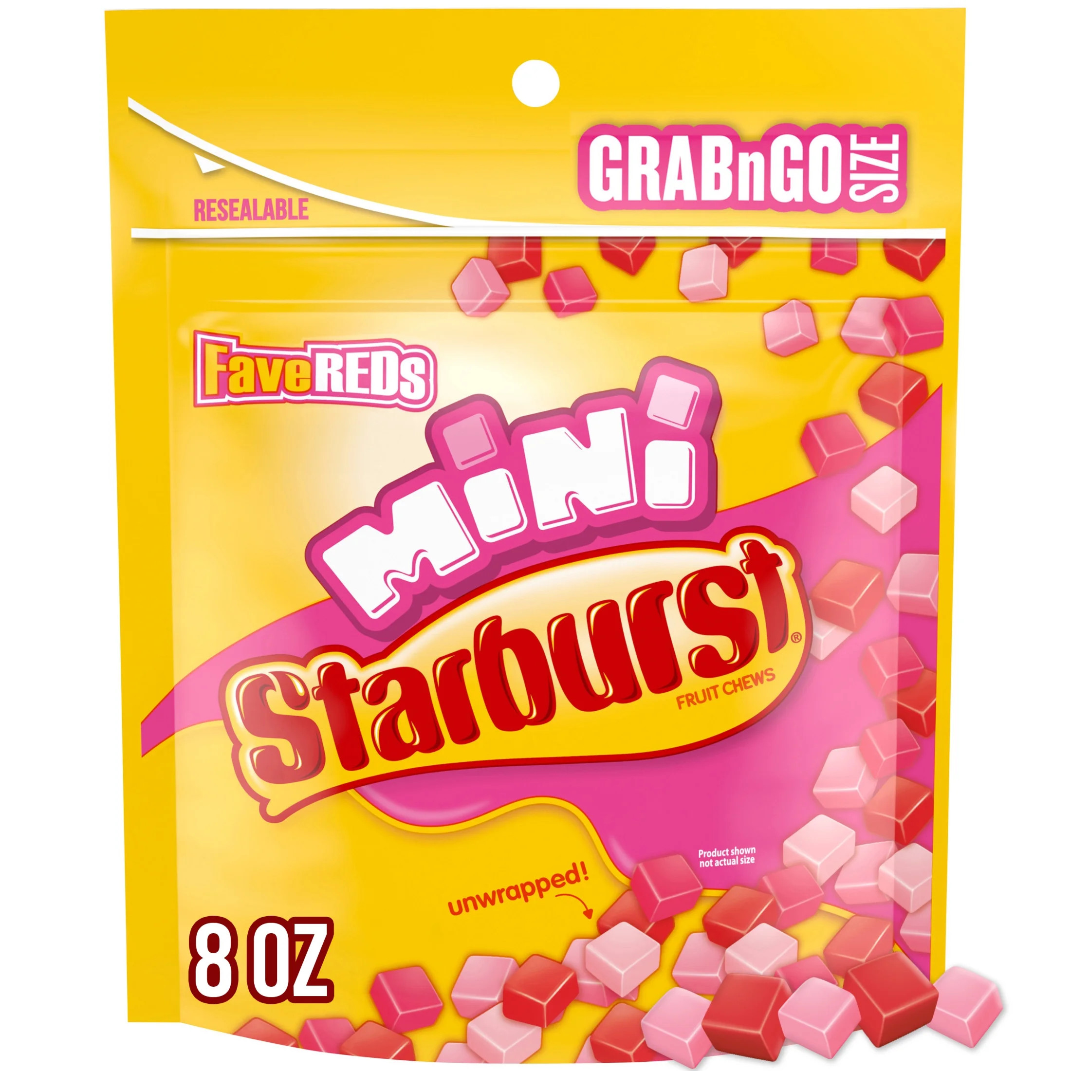Starburst Favereds Minis Fruit Chewy Candy Grab N Go, 8 oz Bag | Walmart (US)