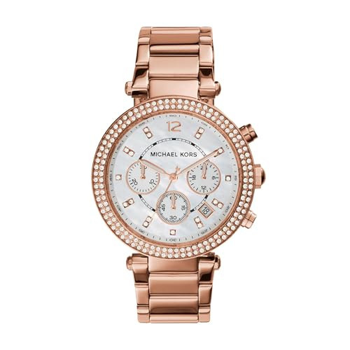 Michael Kors Parker Chronograph Rose Gold-Tone Stainless Steel Women's Watch (Model: MK5491) | Amazon (US)