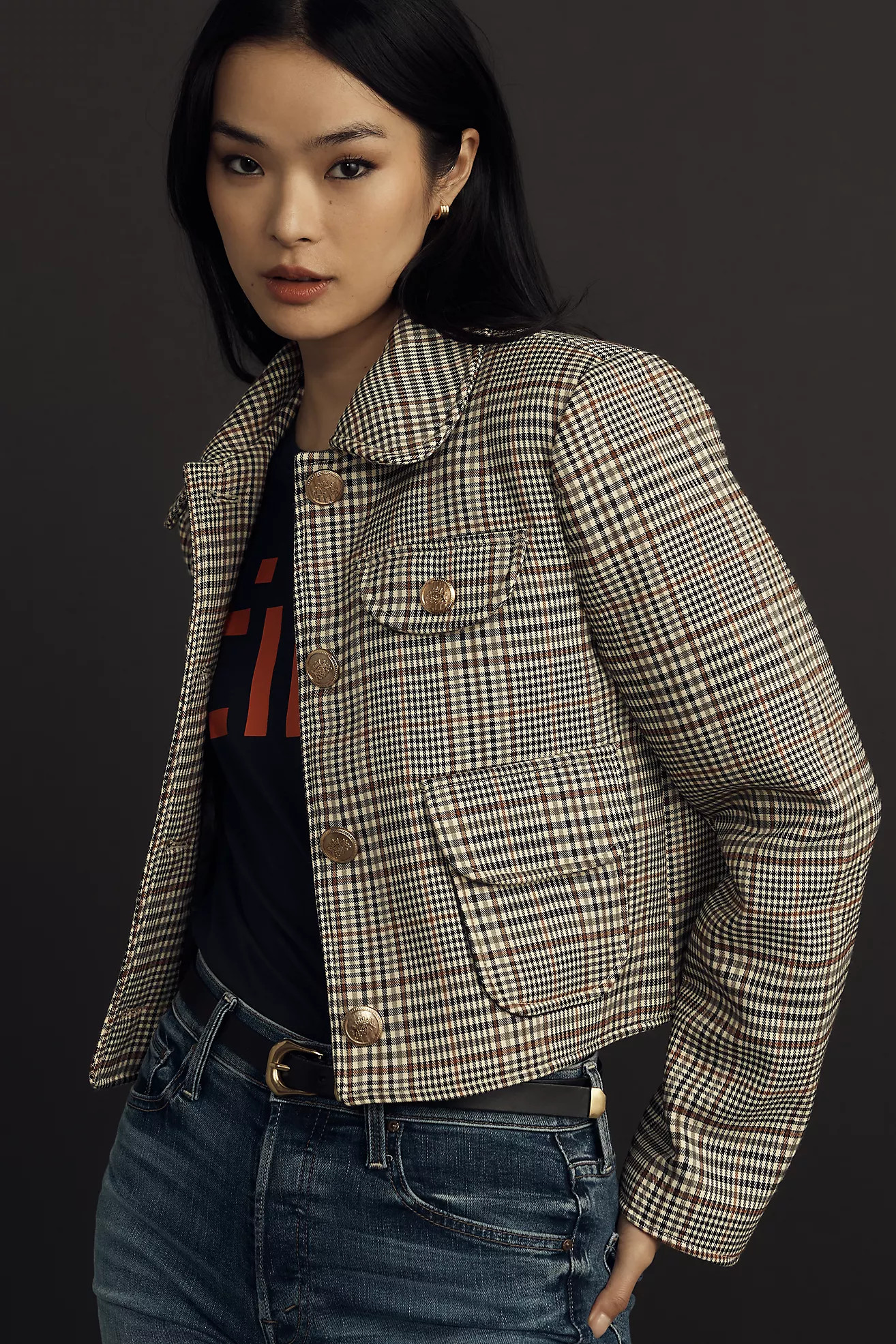 Avec Les Filles Cropped Plaid Lady Jacket | Anthropologie (UK)
