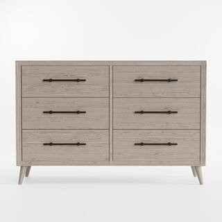 Brookside Emery 6-Drawer Wood Dresser (36 in. H x 55 in. W x 16 in. D)-BS0001WA6D - The Home Dep... | The Home Depot