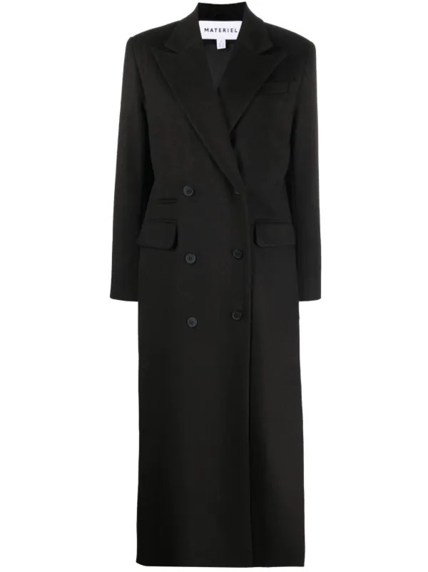 Materiel double-breasted wool-blend Maxi Coat - Farfetch | Farfetch Global