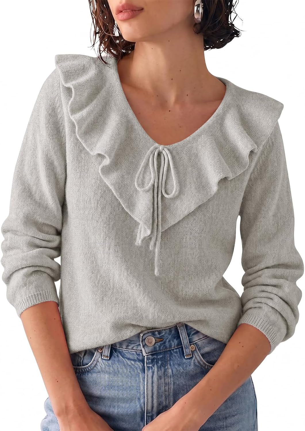 Saodimallsu Women Early Fall Fashion Dressy Casual Sweaters Knit Tops | Amazon (US)
