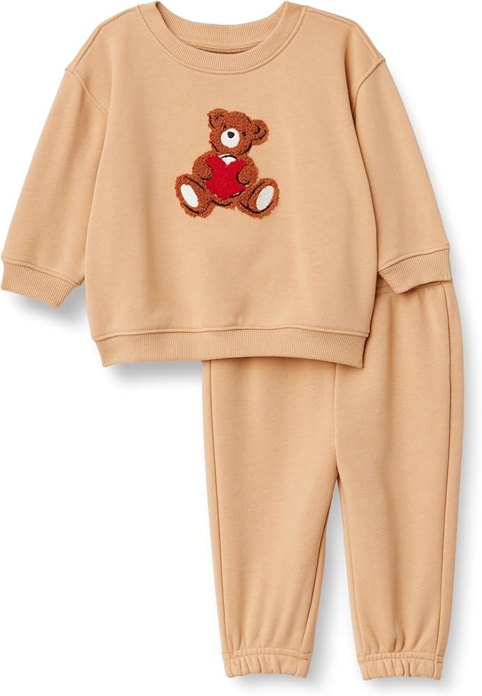 Amazon Essentials x Sofia Grainge Toddlers and Baby Boys' Sweatshirt and Sweatpant Set | Amazon (US)