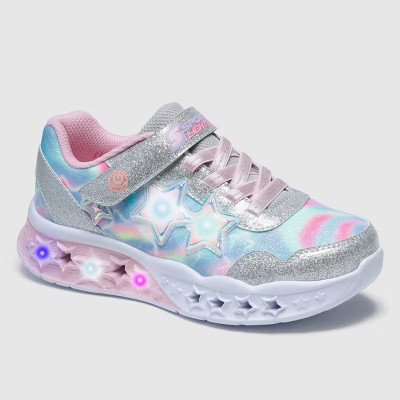 S Sport By Skechers Girls' Bree Sneakers - Silver 4 | Target