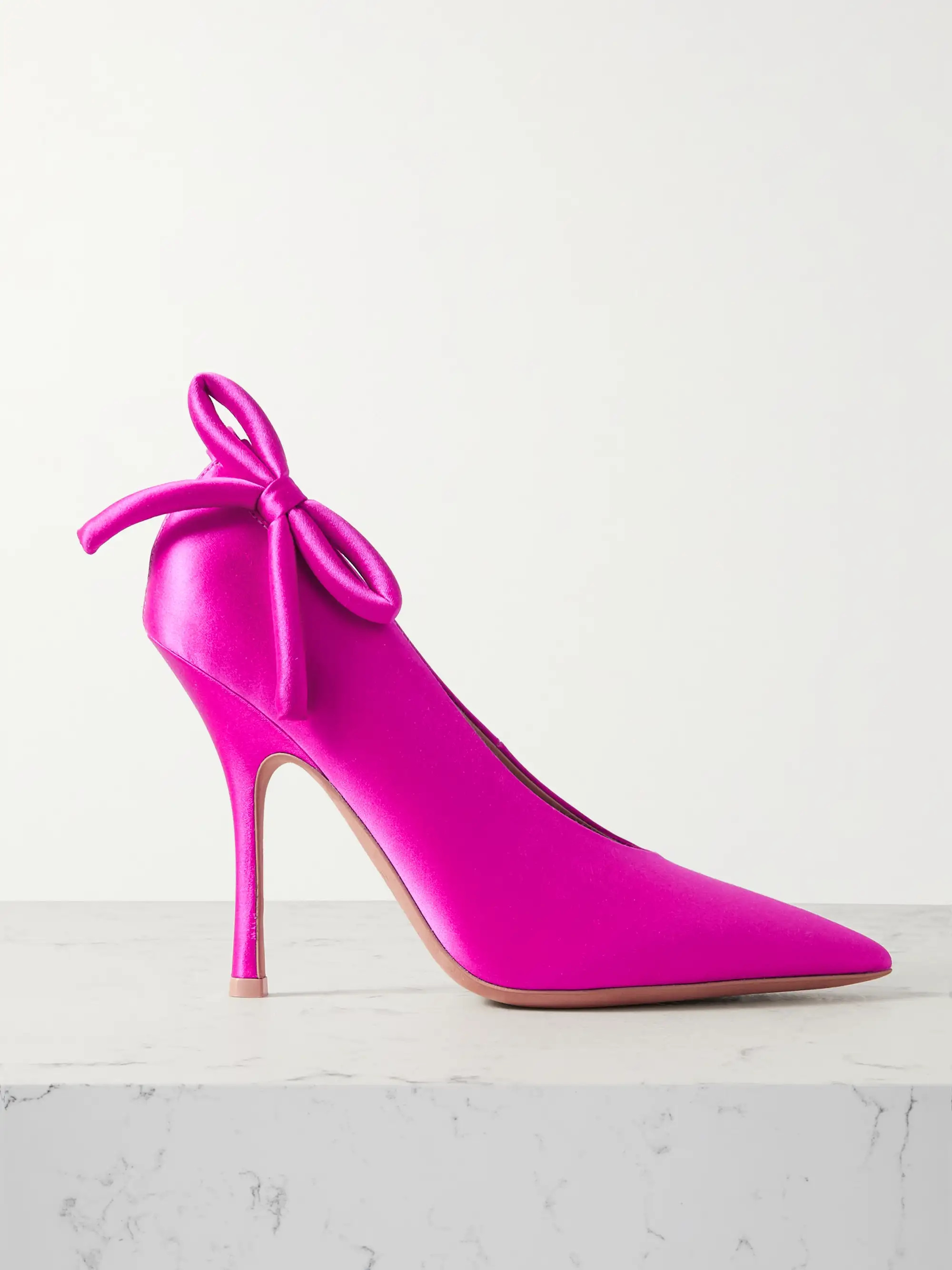 Nite-Out 110 bow-detailed cutout satin pumps | NET-A-PORTER (UK & EU)