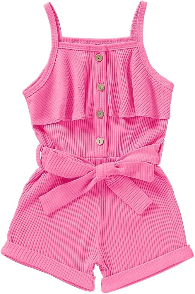 Toddler Girl Clothes Baby Summer Sleeveless Clothing Cute Halter Romper One-piece Jumpsuit Summer... | Amazon (US)