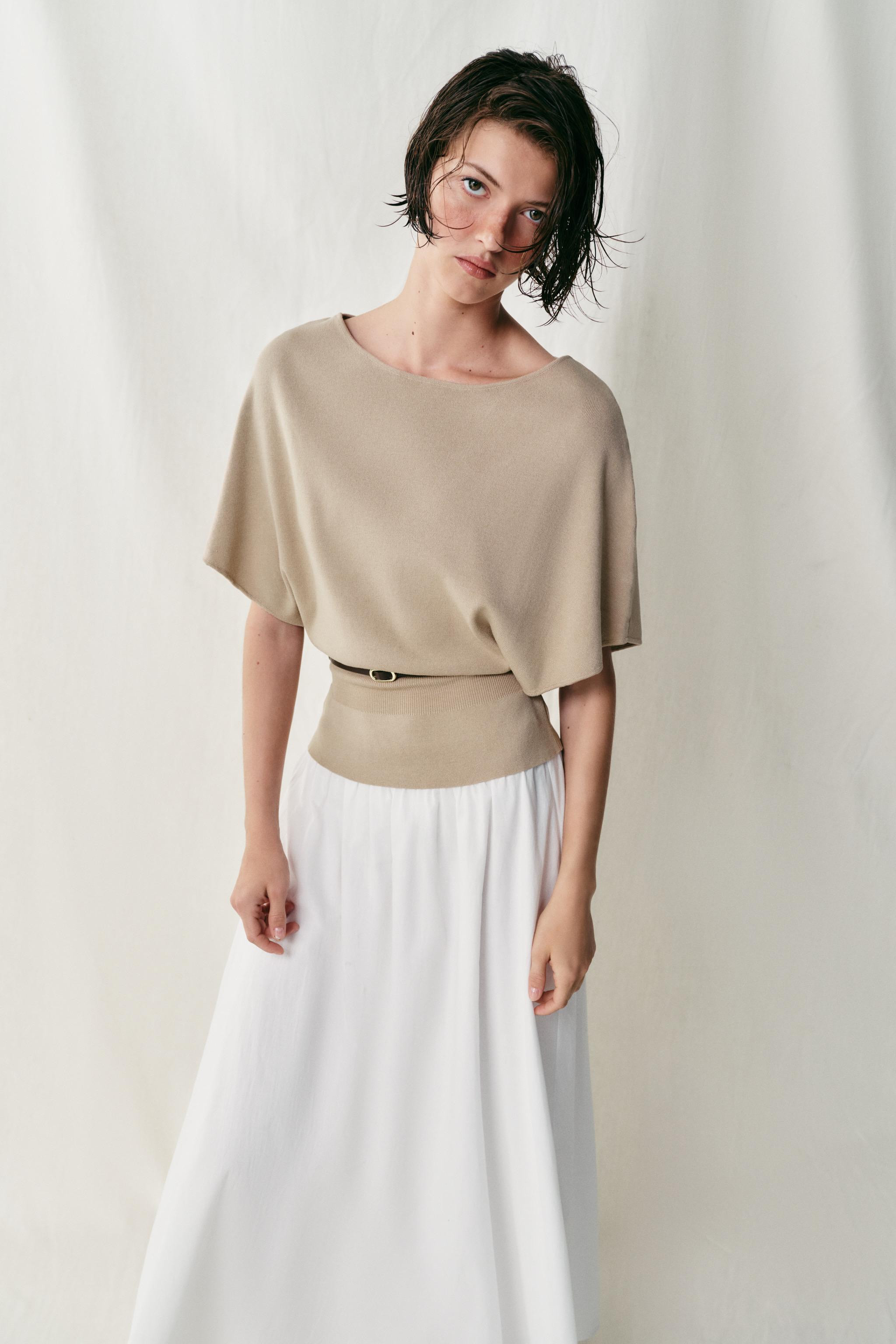 BELTED KNIT TOP | Zara US