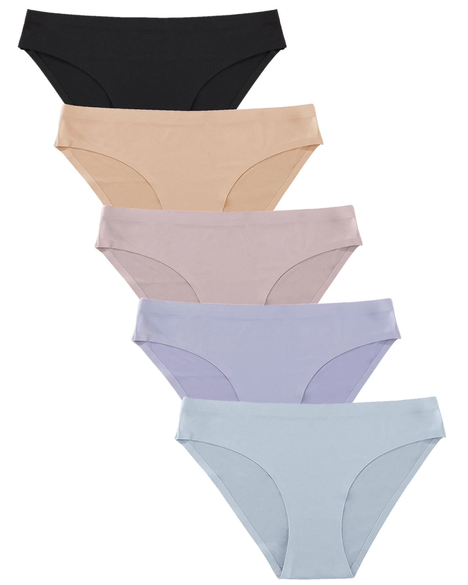 Finetoo Seamless Underwear For Women No Show Stretch Bikini Panties Soft Silky Invisible Hipster ... | Walmart (US)