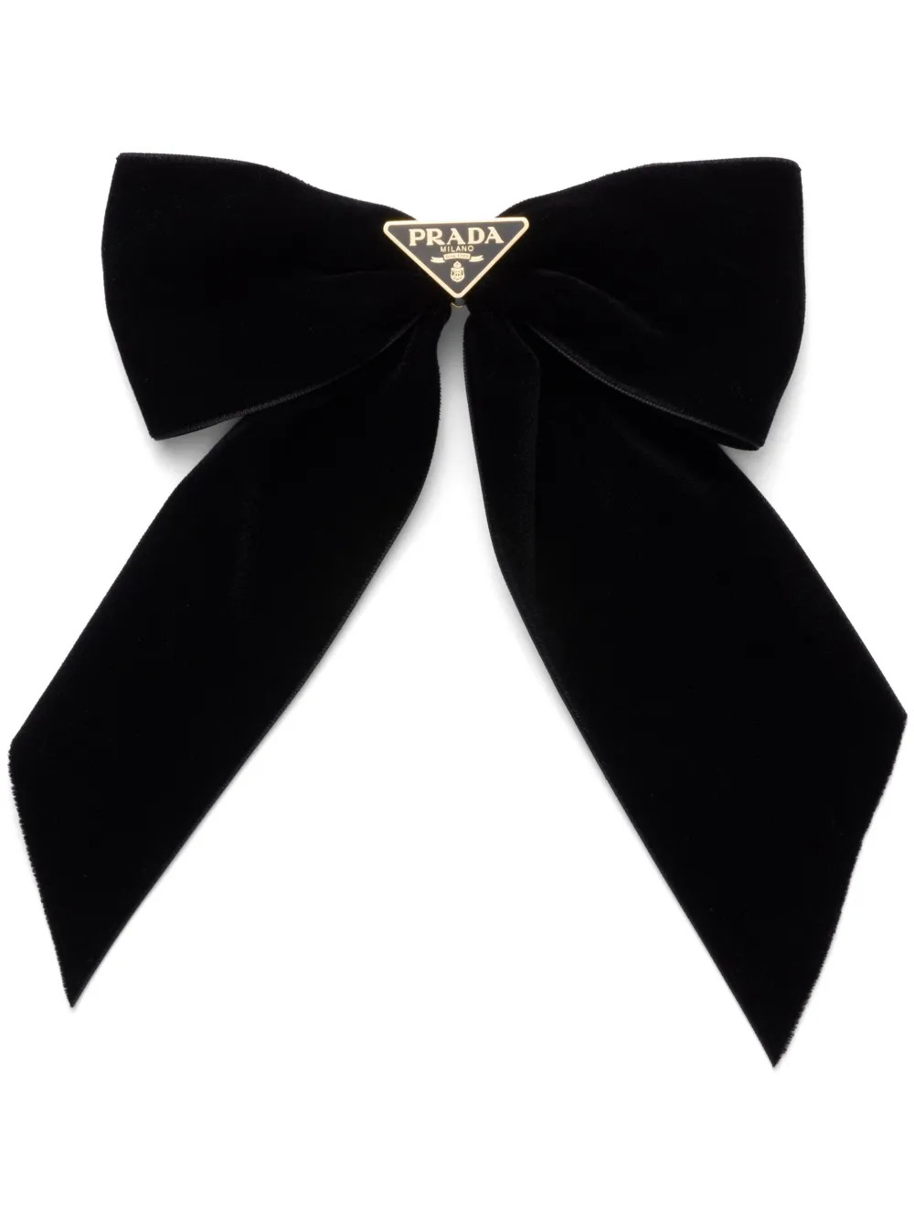 Prada Velvet Bow Hair Clip | Black | FARFETCH UK | Farfetch Global