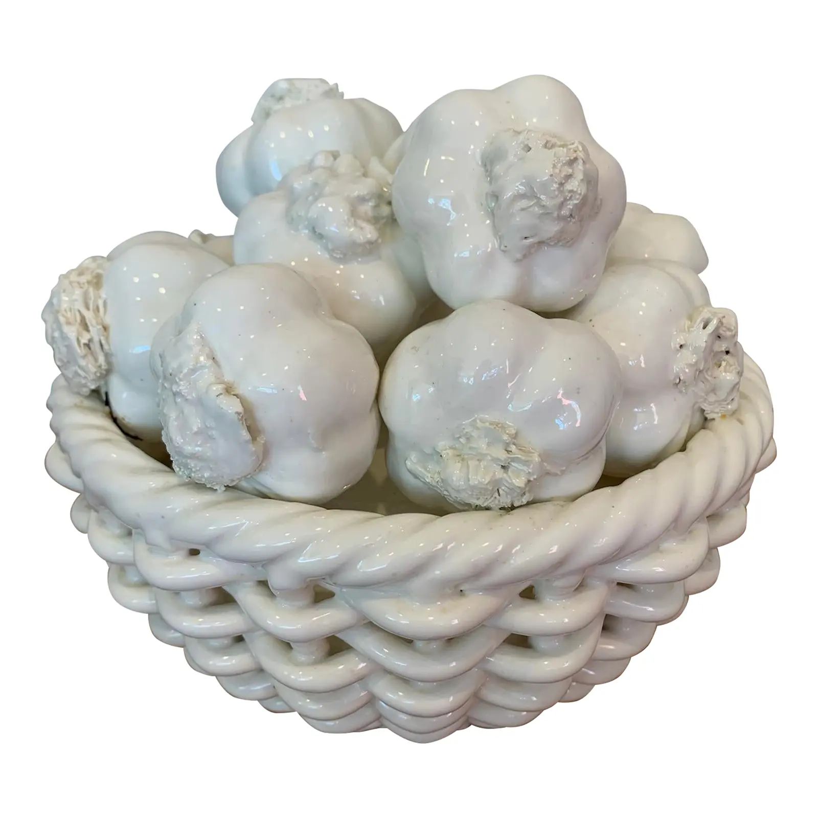 Mid-Century Modern Italian Ceramic Topiary Garlic | Chairish