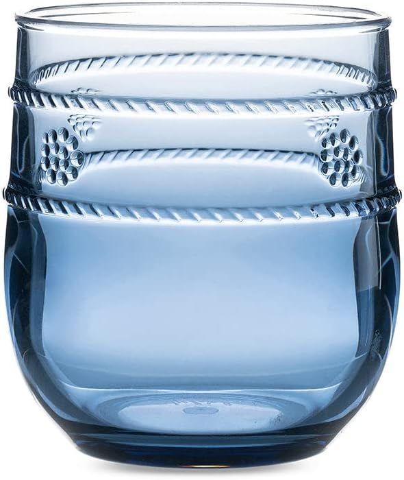 Juliska Blue Isabella Acrylic Tumbler - Unbreakable, Acrylic, Embossed Drinking Glass | Amazon (US)