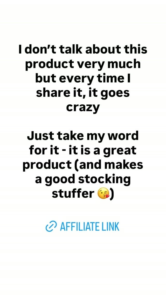 Every time I share this, it goes crazy! Just take my word for it - it’s a great product (and makes a good stocking stuffer 😘)