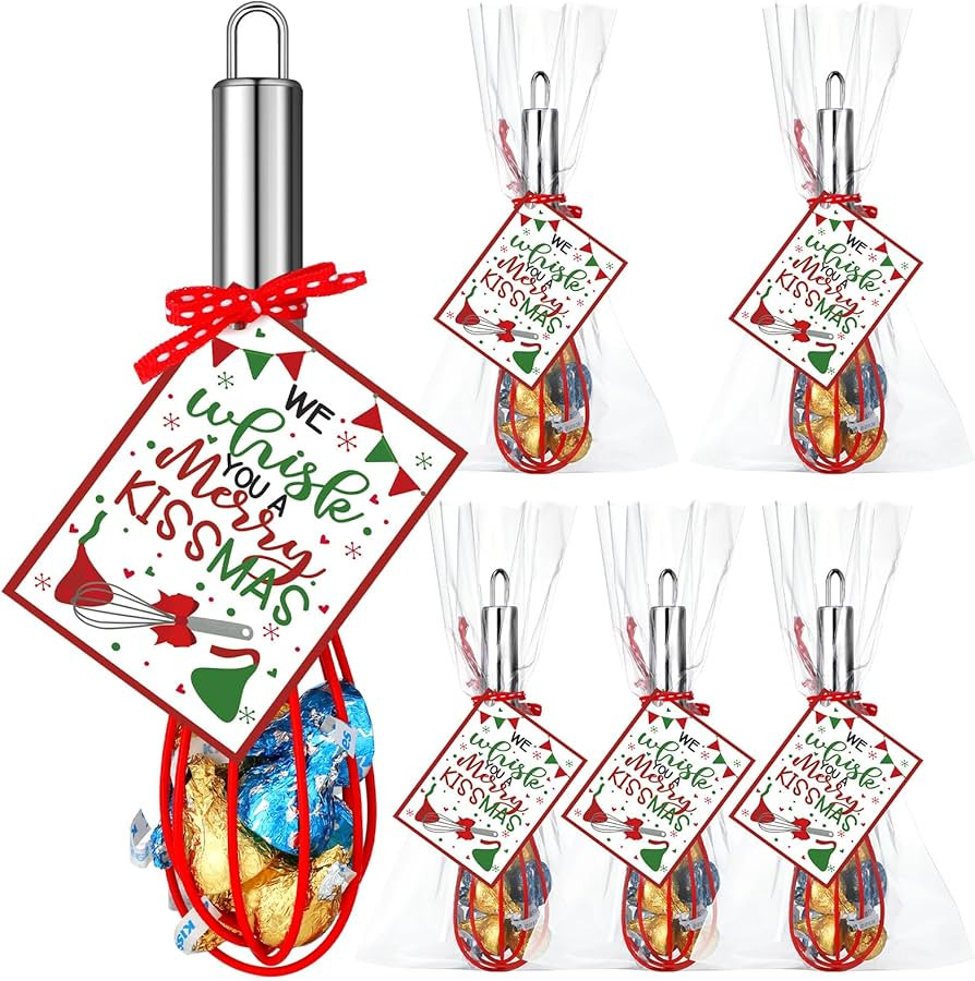 Nuogo 6 Sets Christmas Whisk Baking Supplies Gifts Sets Includes Stainless Steel Whisk, Greeting ... | Amazon (US)